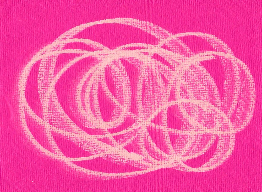 Vibrant Pink Abstract Scribble by Santhosh ch — canvas wall art