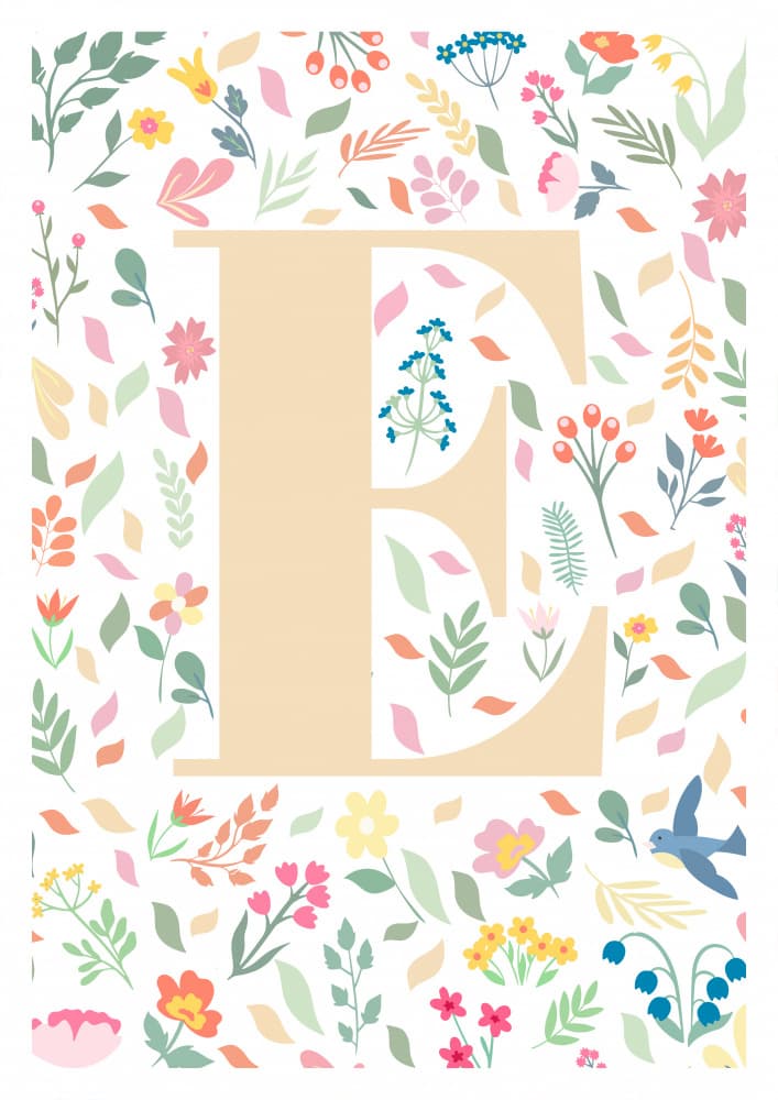 Whimsical Floral E by Sarah Manovski — canvas wall art