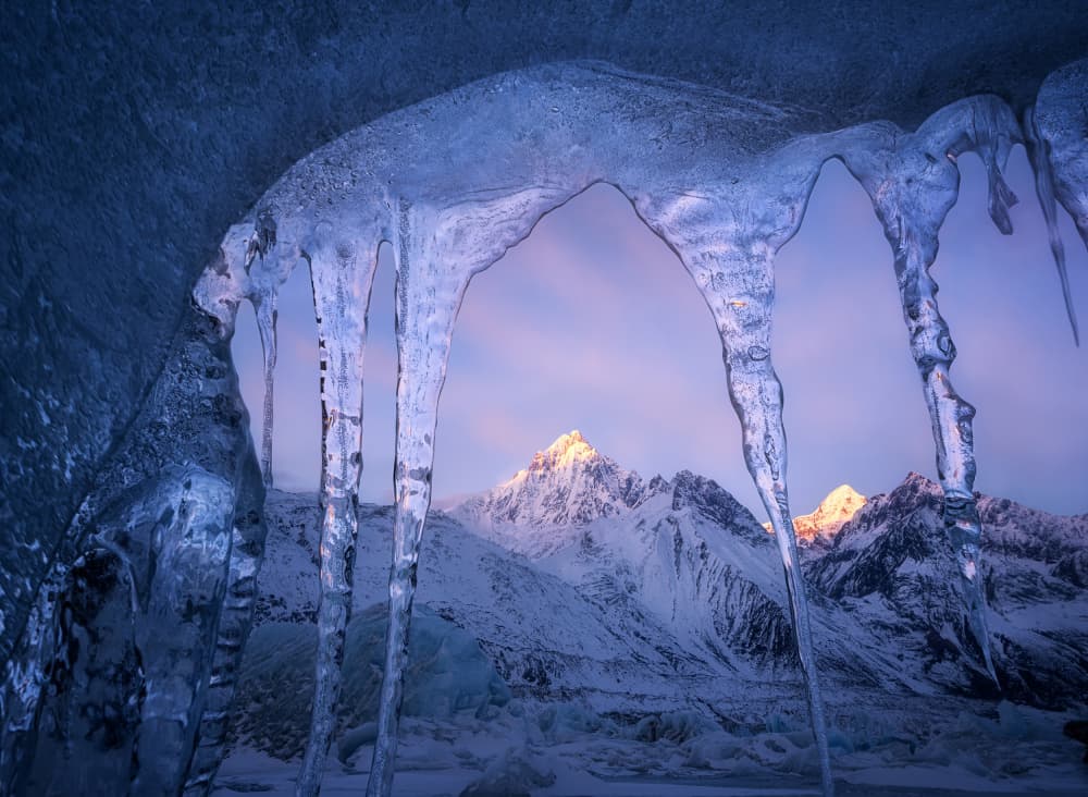 Frozen Mountain Archway by Damon Hao — canvas wall art
