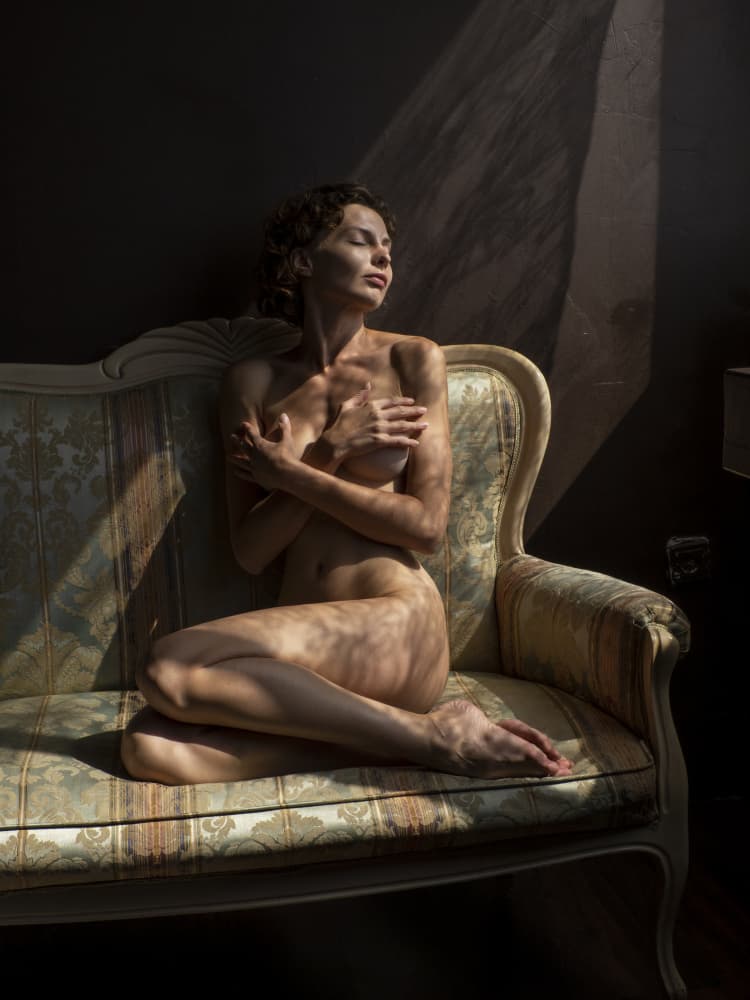 Nude Woman Serene Sunlight by Svetlana Kirzh — canvas wall art