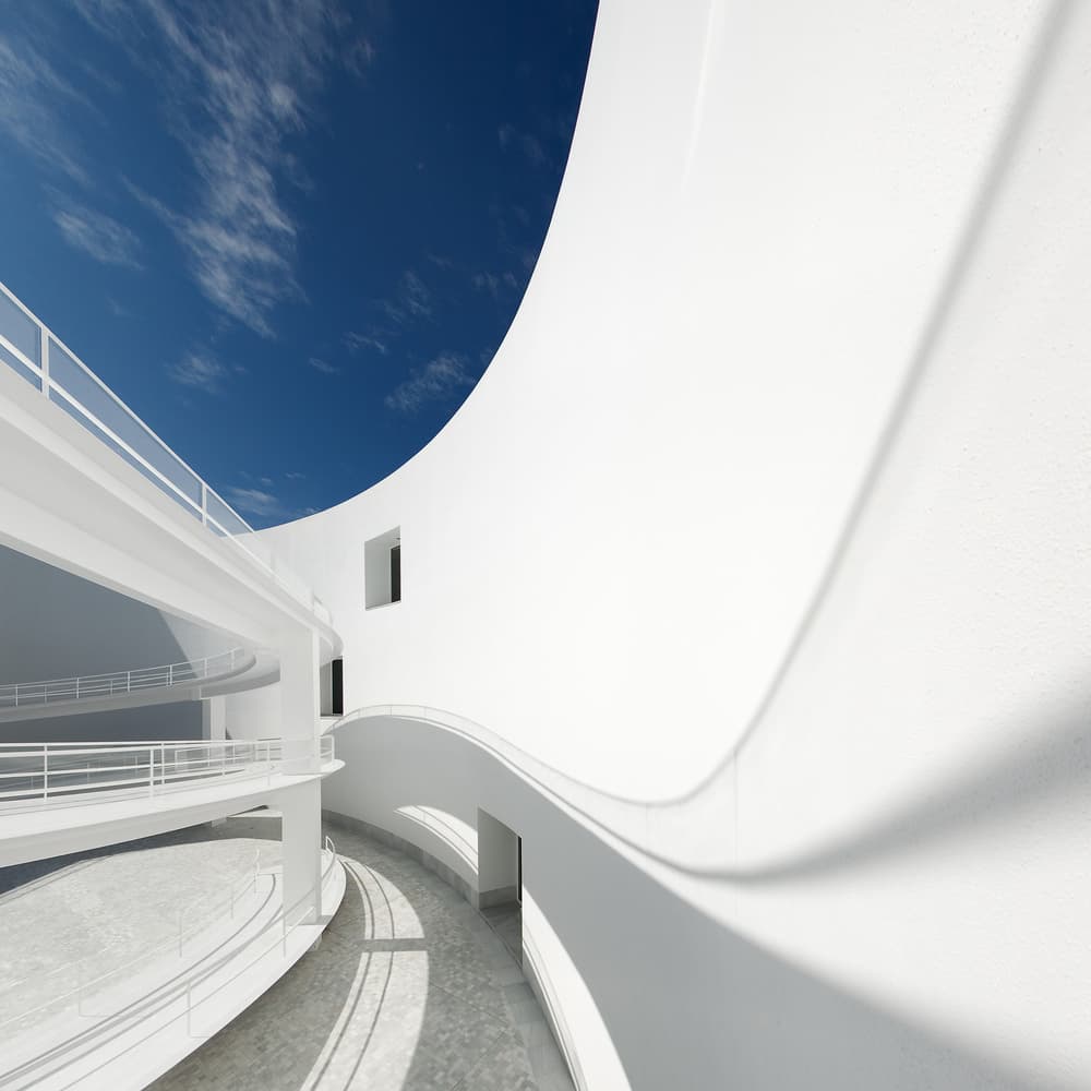Modern Curved Architecture by Antonio Luis Martinez — canvas wall art