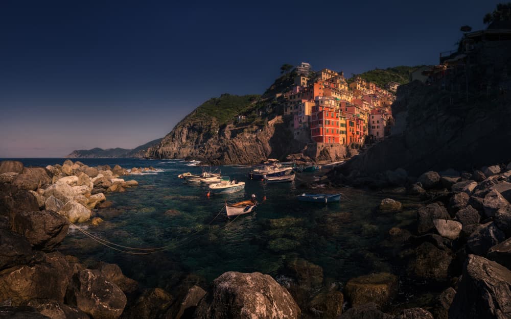 Riomaggiore Coastal Village by Paco Jimenez — canvas wall art