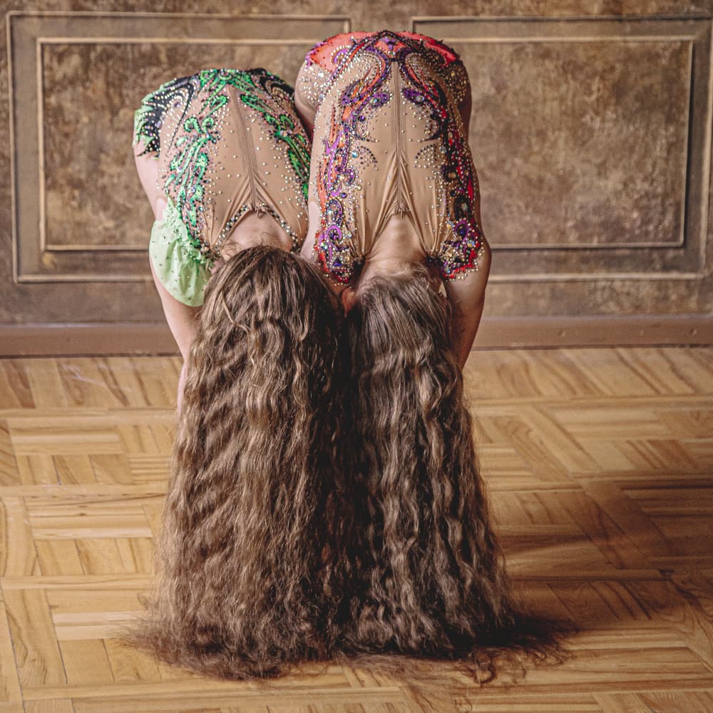 Long Hair Gymnasts by Dzintra Zvagina — canvas wall art