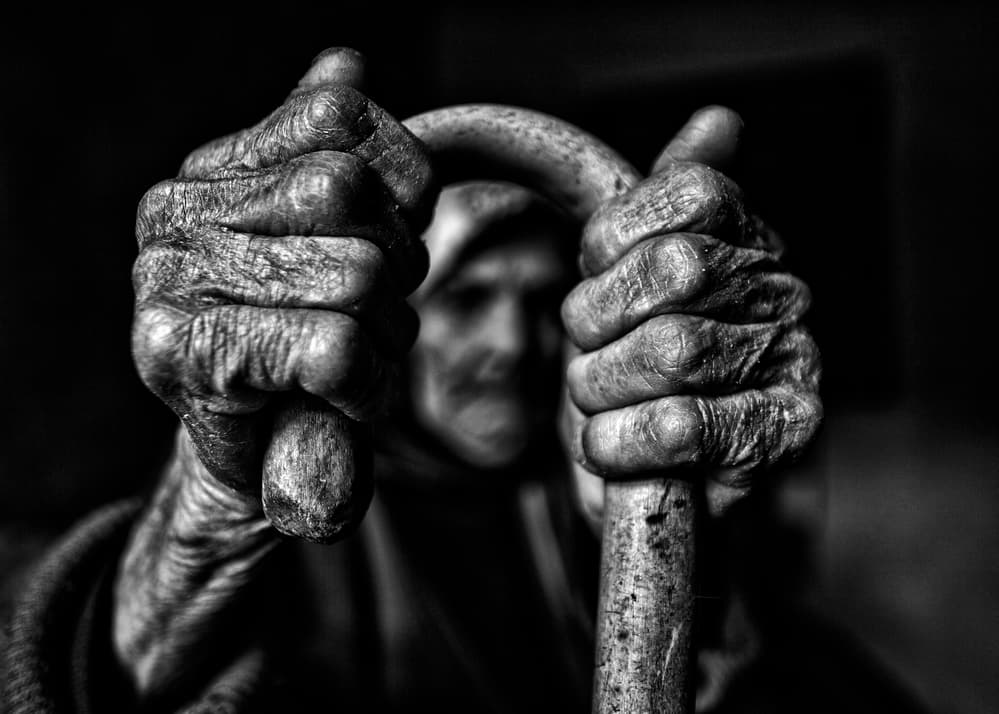 Aged Hands Strong Grip by Feyzullah Tunç — canvas wall art