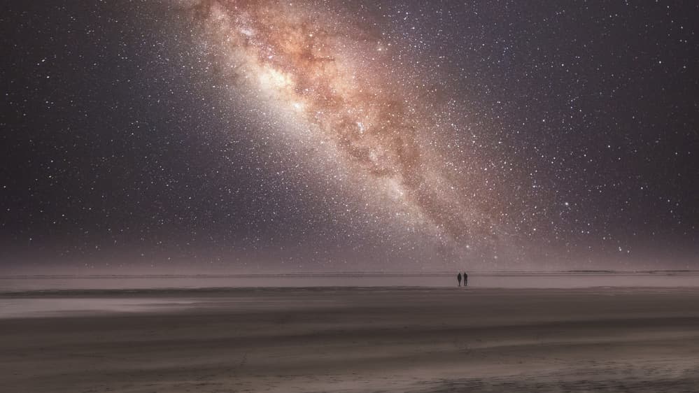 Milky Way Over Beach by Stéphane Pecqueux — canvas wall art