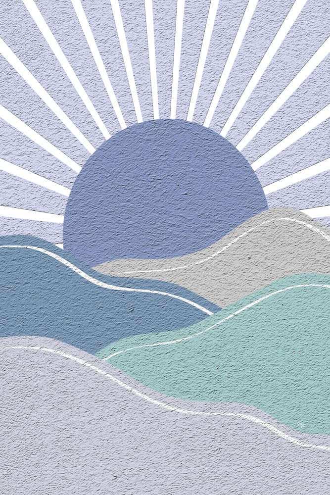 Abstract Ocean Sunset by Martina — canvas wall art