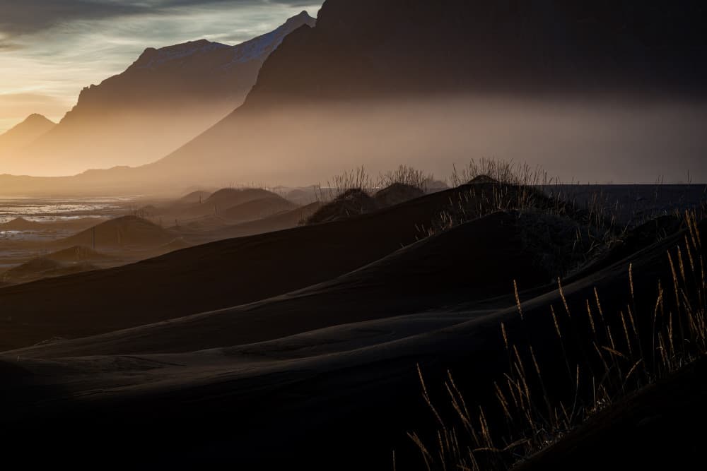 Misty Mountain Dunes by Linda Wride — canvas wall art