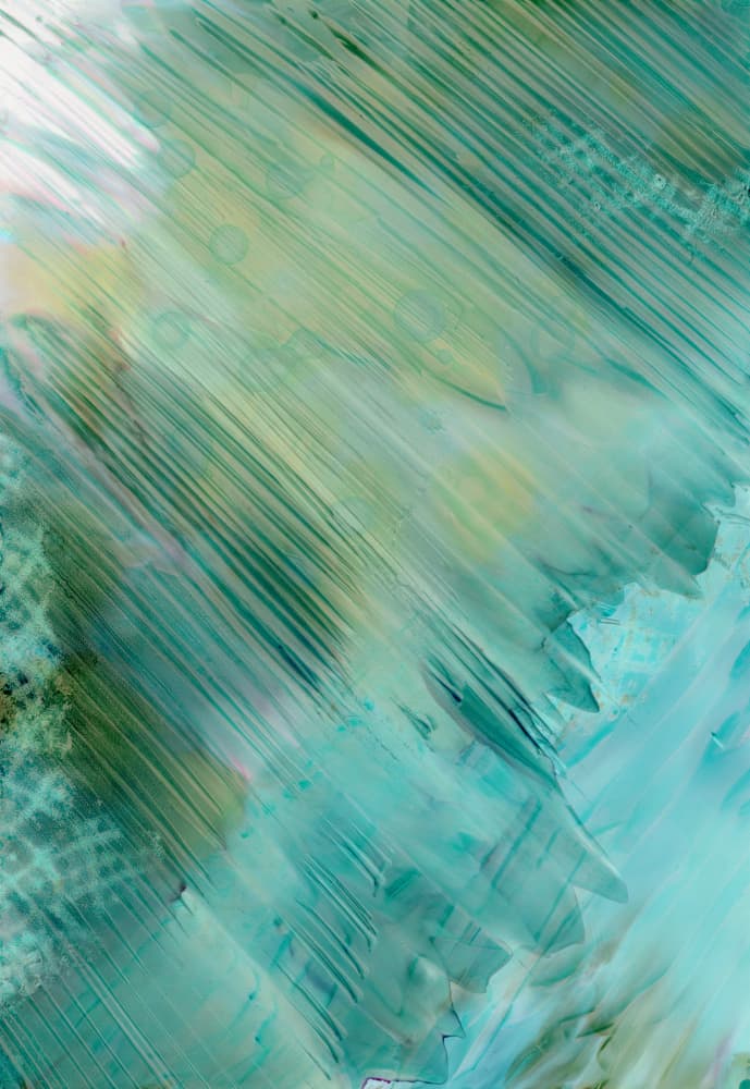 Green Teal Fluidity by Breanna Megan Studio — canvas wall art