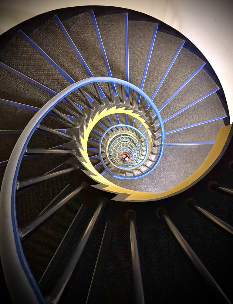 Infinite Spiral Staircase by KIMIO KOBAYASHI — canvas wall art