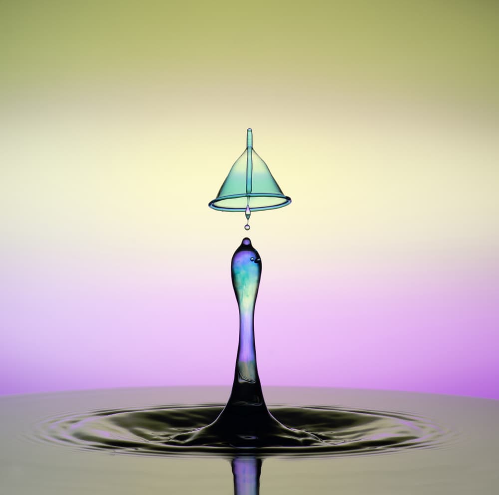 Iridescent Water Funnel by Yousef Sayadi — canvas wall art