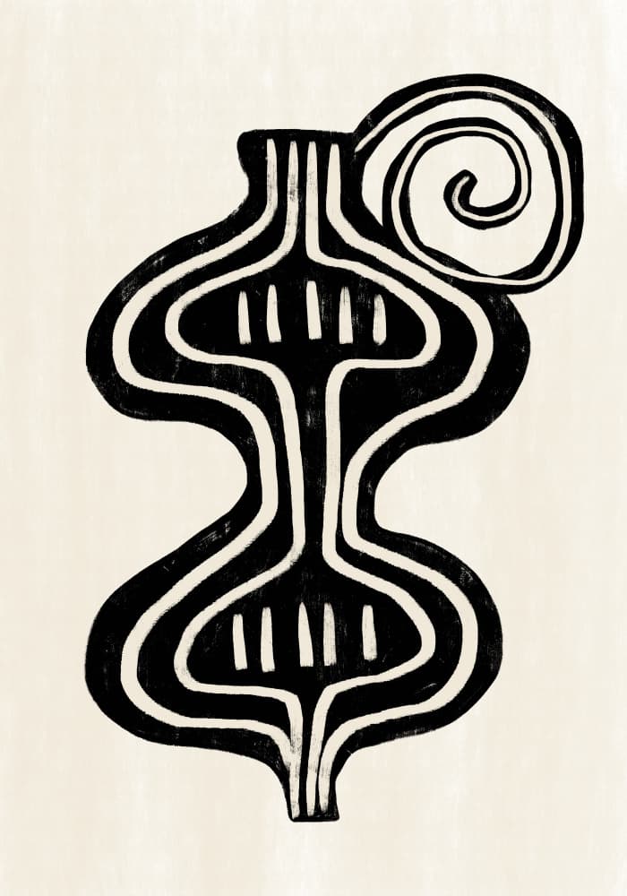 Organic Spiral Form by Gulcihan Ozguc — canvas wall art