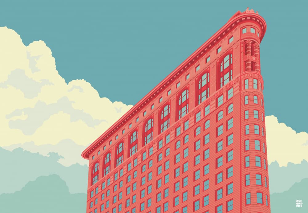 Iconic Flatiron Building by Remko Heemskerk — canvas wall art