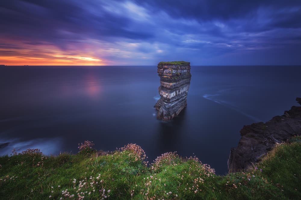 Ireland Sea Stack Sunset by Jean Claude Castor — canvas wall art