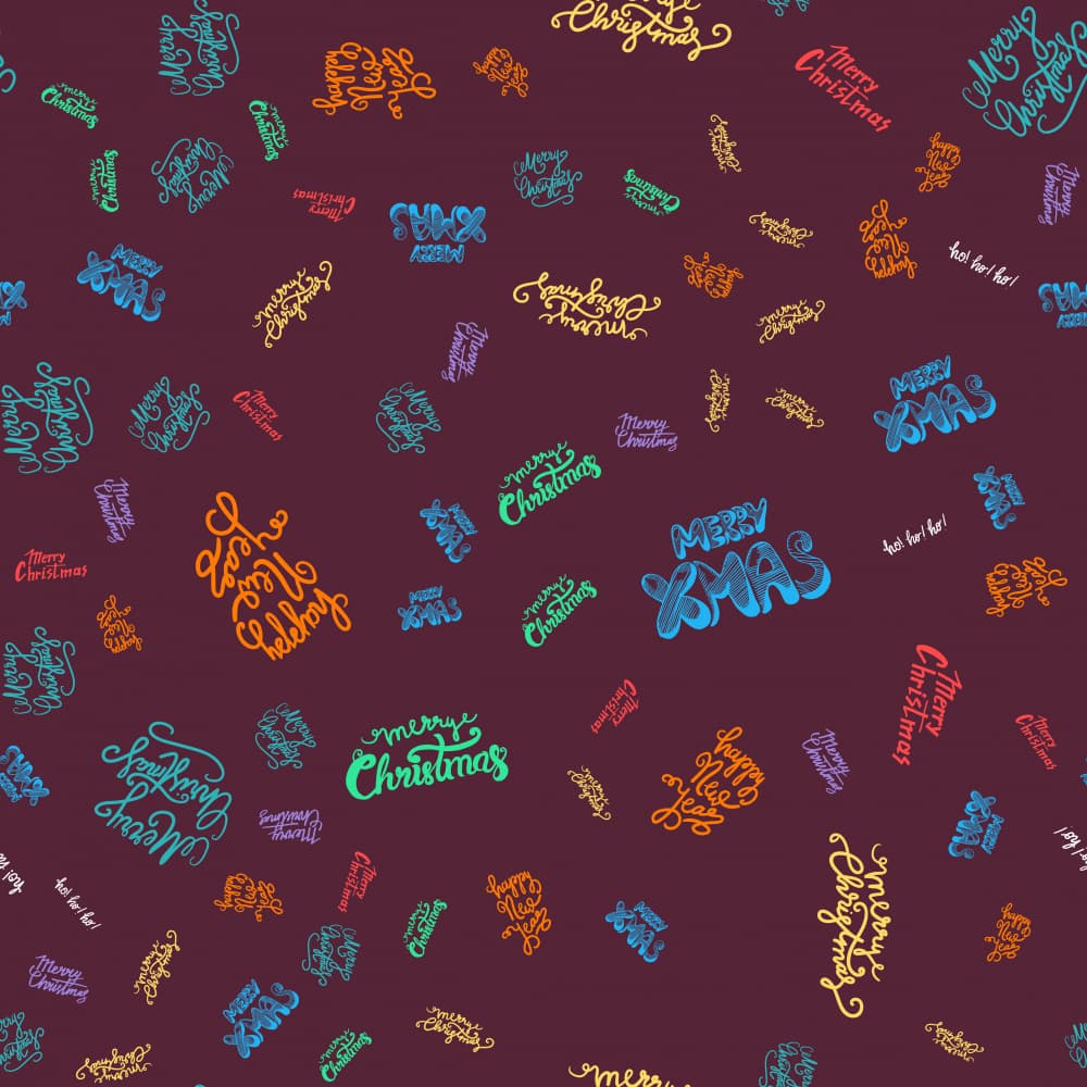 Merry Christmas Typography by Marika Barsrsind — canvas wall art