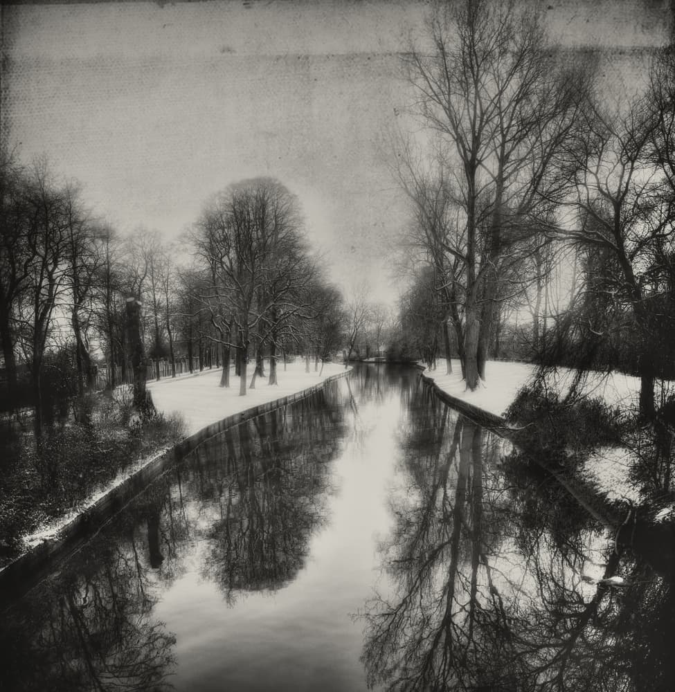 Winter River Reflections by Yvette Depaepe — canvas wall art