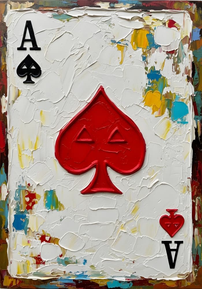 Bold Ace of Spades by HUGO — canvas wall art