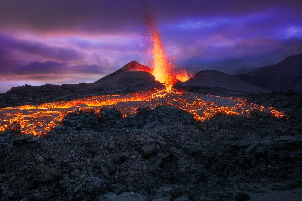 Erupting Volcano Flow by Barathieu Gabriel — canvas wall art
