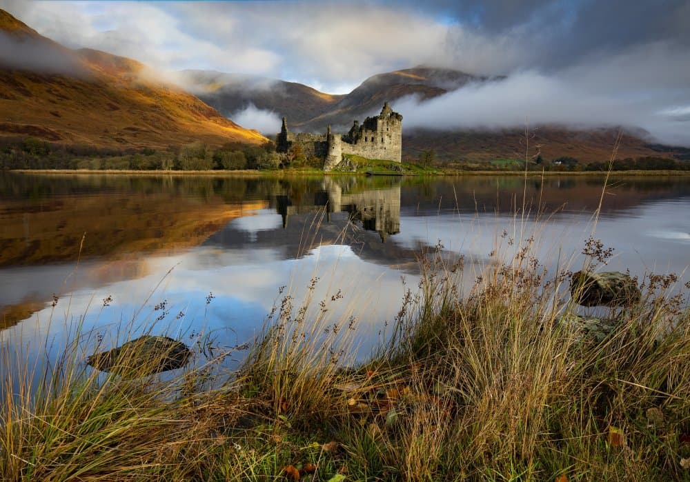 Ancient Castle Reflections by Daniel Springgay — canvas wall art