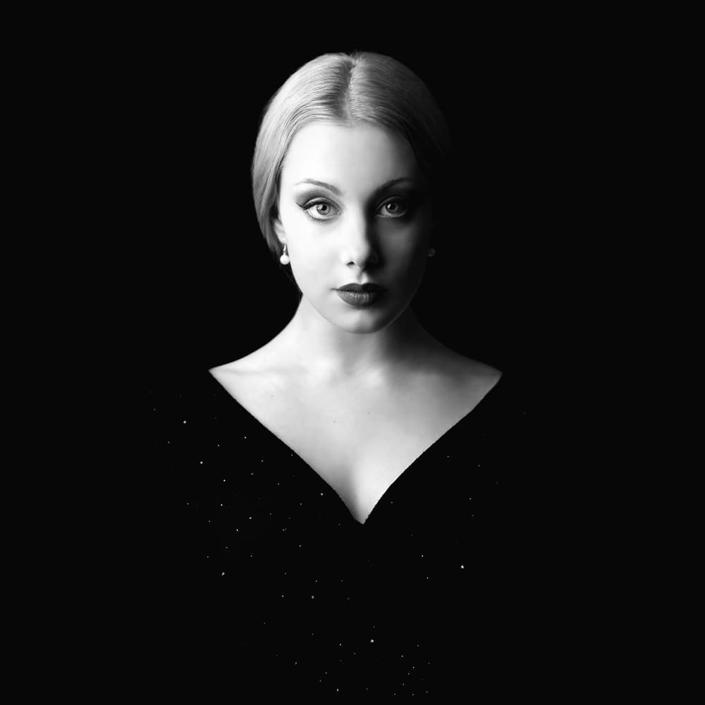 Elegant Blonde Gaze by Bobby Kostadinov — canvas wall art
