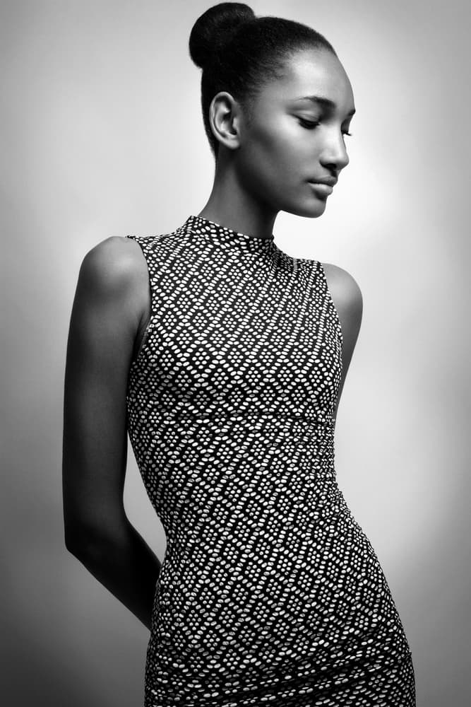 Serene Fashion Portrait by Bart Peeters — canvas wall art