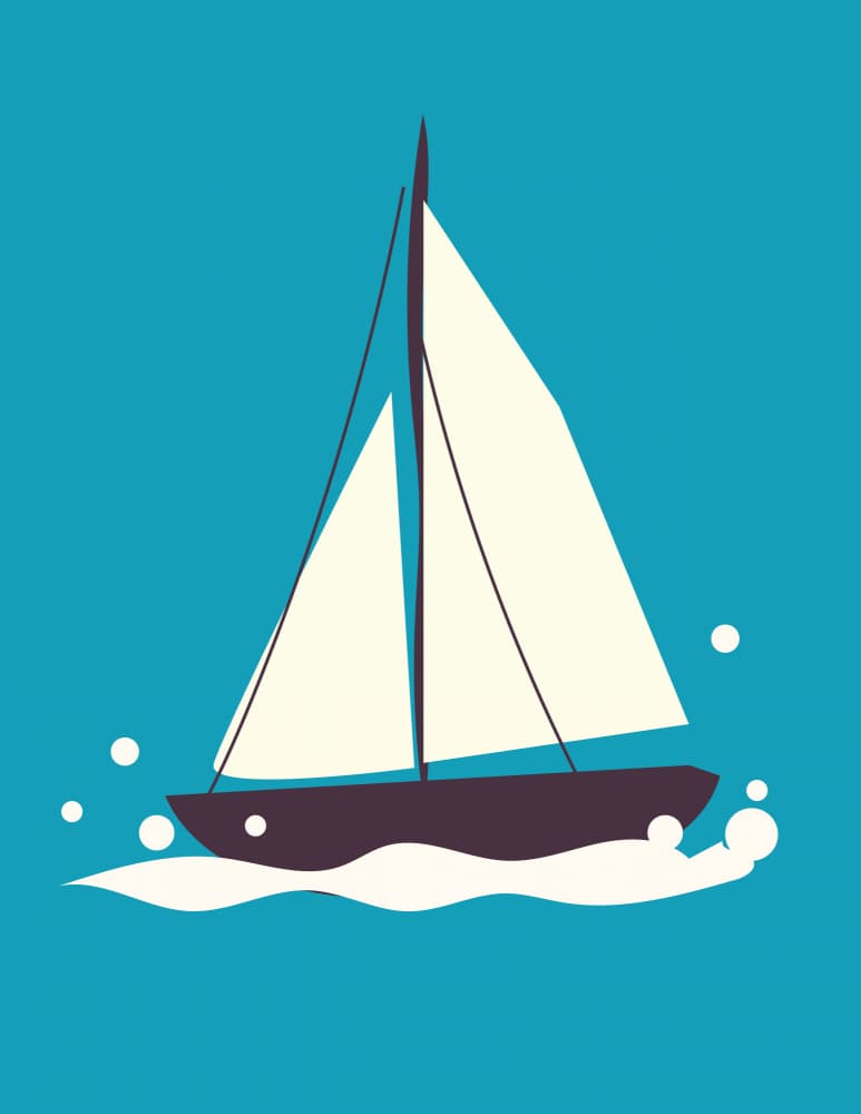 Sailing Blue Waters by Nicholas — canvas wall art