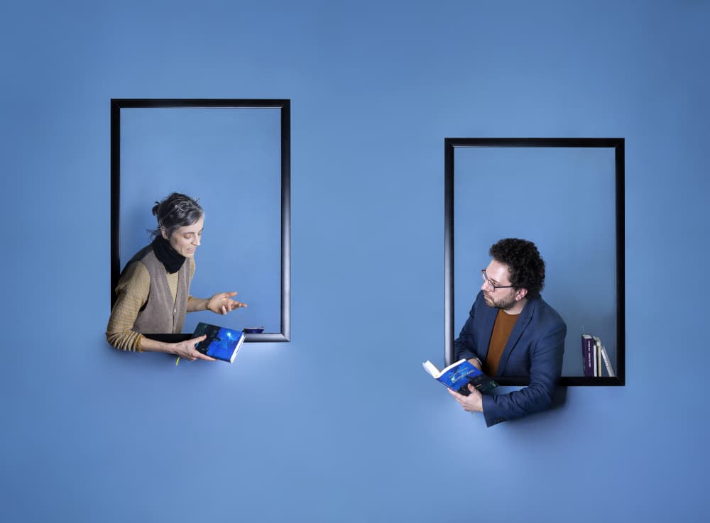 Connected Through Books by Michael Allmaier — canvas wall art
