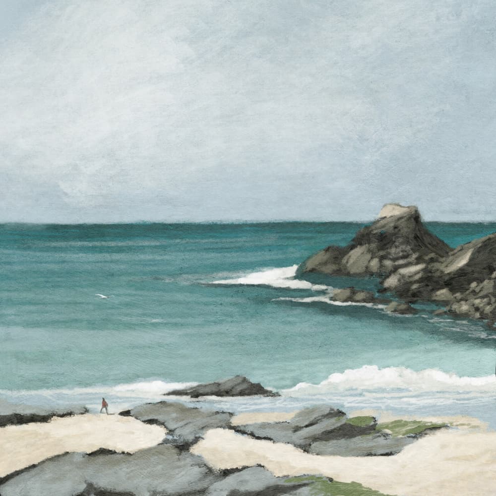 Trevone Bay by Dan Hobday — canvas wall art