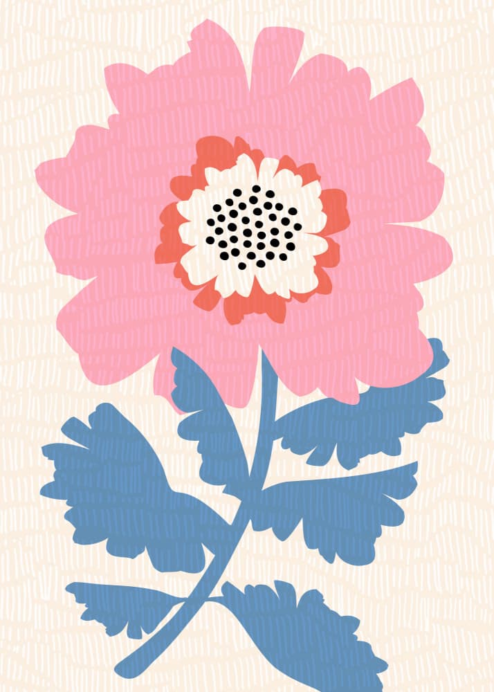 Folk Floral.png by Kristian Gallagher — canvas wall art