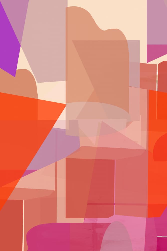 Vibrant Abstract Geometry by casa cartissi — canvas wall art