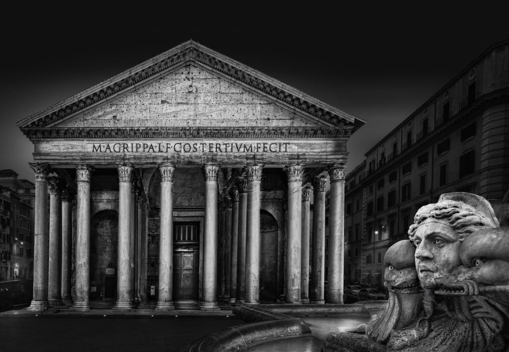 Ancient Roman Pantheon by Antoni Figueras — canvas wall art