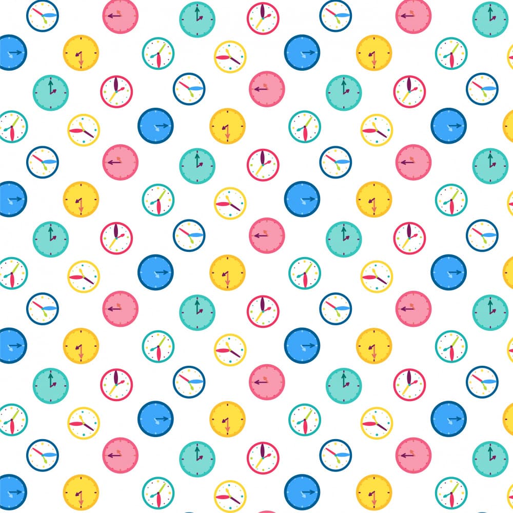 Vibrant Time Pattern by Marika Barsrsind — canvas wall art