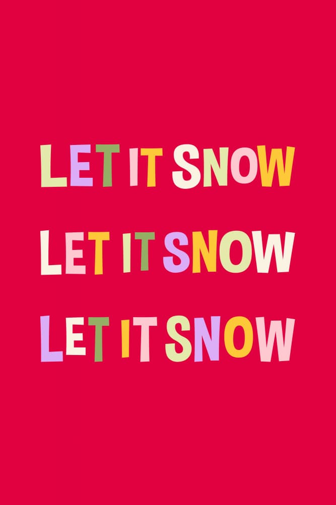 Holiday Let It Snow by Karen Menzenbach — canvas wall art