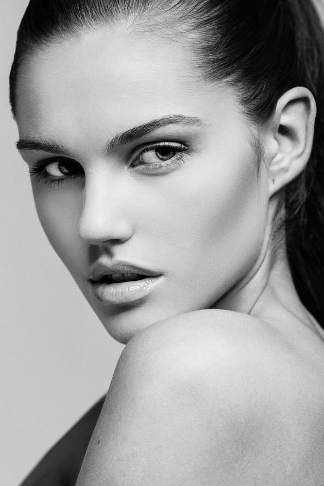 Elegant Woman's Gaze by Martin Krystynek MQEP — canvas wall art