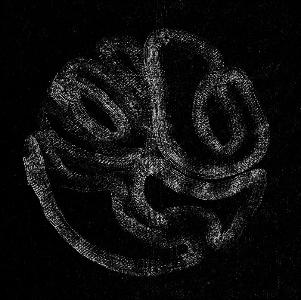 Swirling Monochrome Abstract by Santhosh ch — canvas wall art