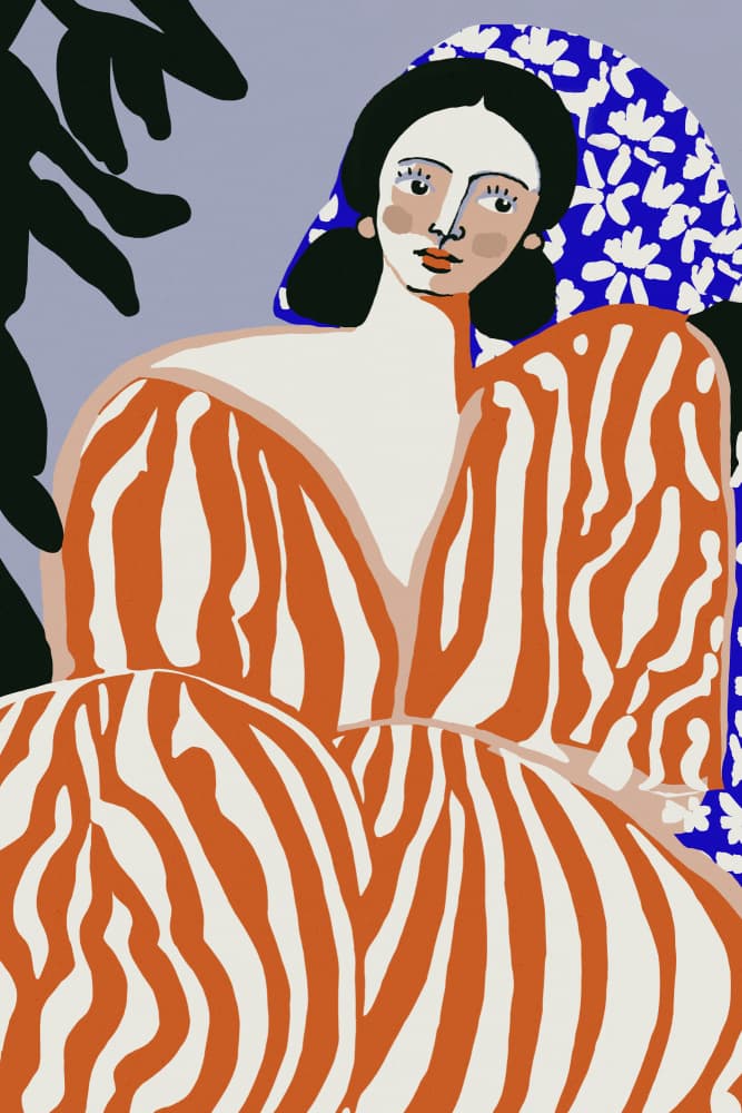 Zebra Elegance by Treechild — canvas wall art