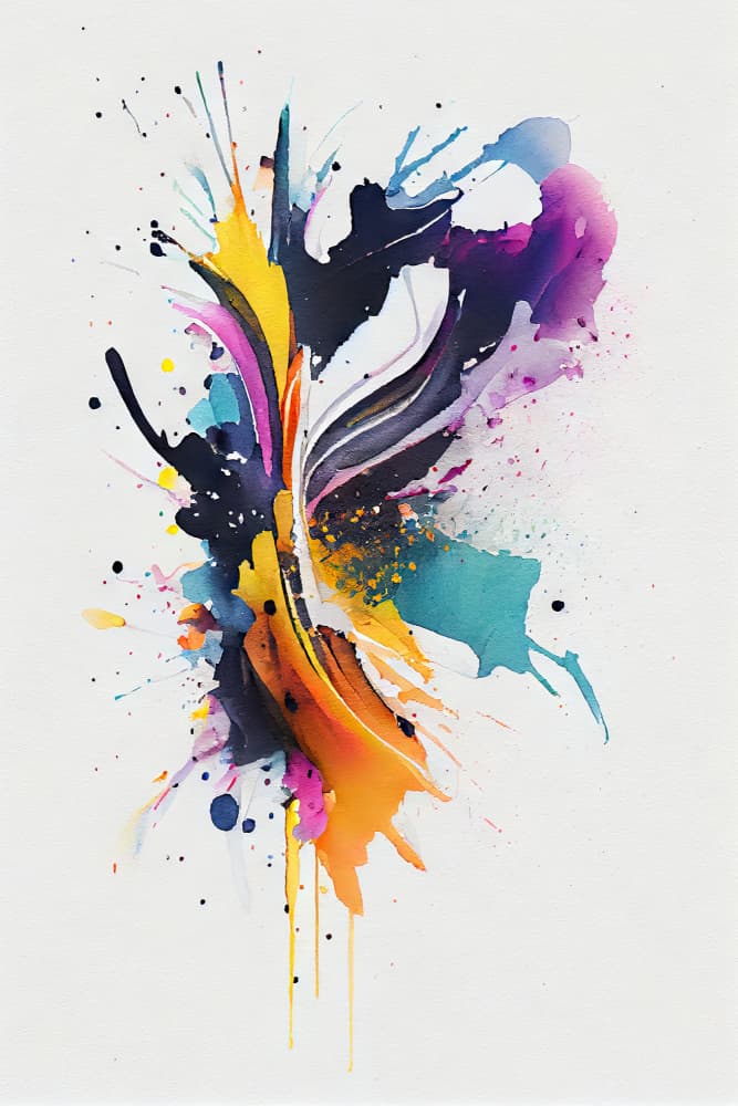 Vibrant Abstract Splash by Mauro — canvas wall art