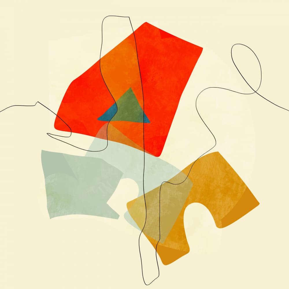 Shapes&lines4 by Ana Rut Bre — canvas wall art