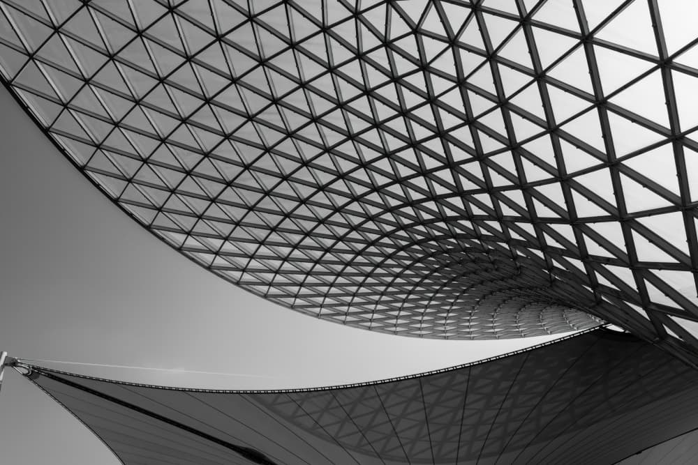 Modern Architectural Curves by konglingming — canvas wall art