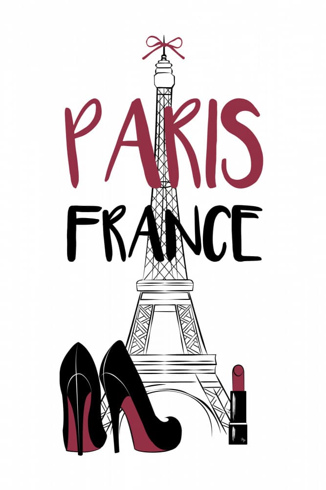 Paris Fashion Eiffel Tower by Martina — canvas wall art