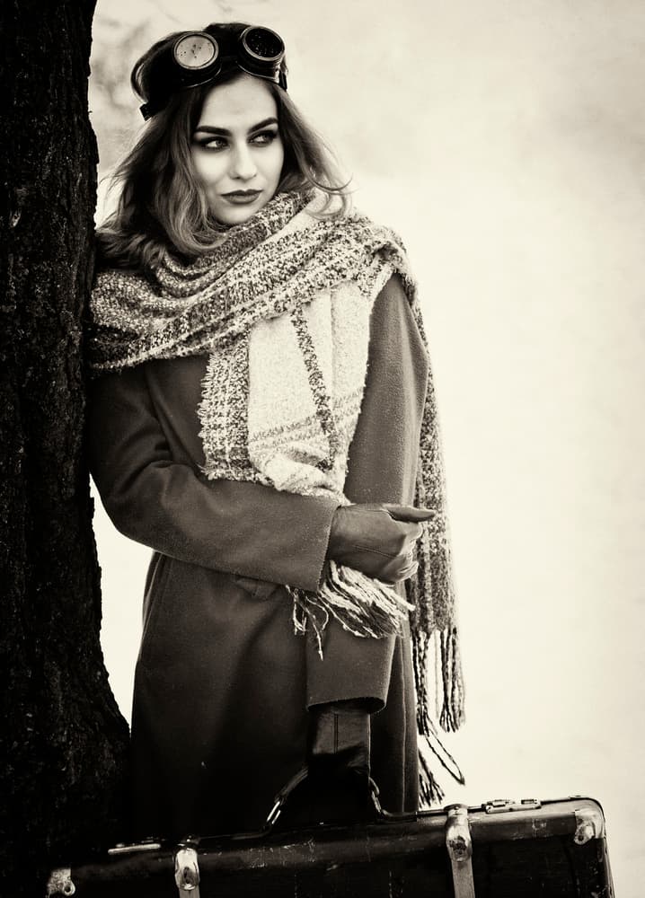 Steampunk Traveler Woman by Mihai Bogdan R — canvas wall art
