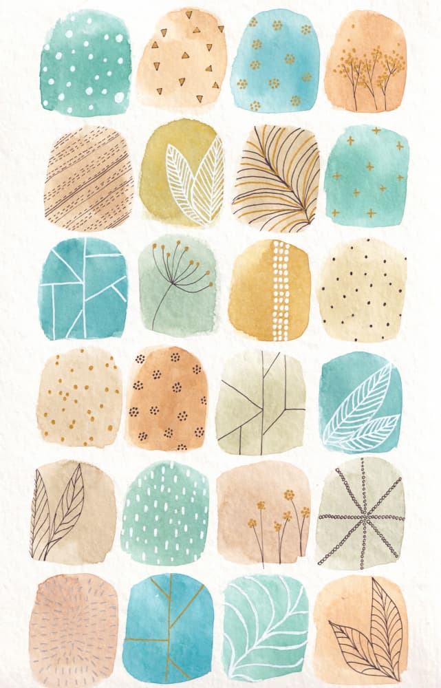 Organic Pattern Palette by Camille Contini — canvas wall art
