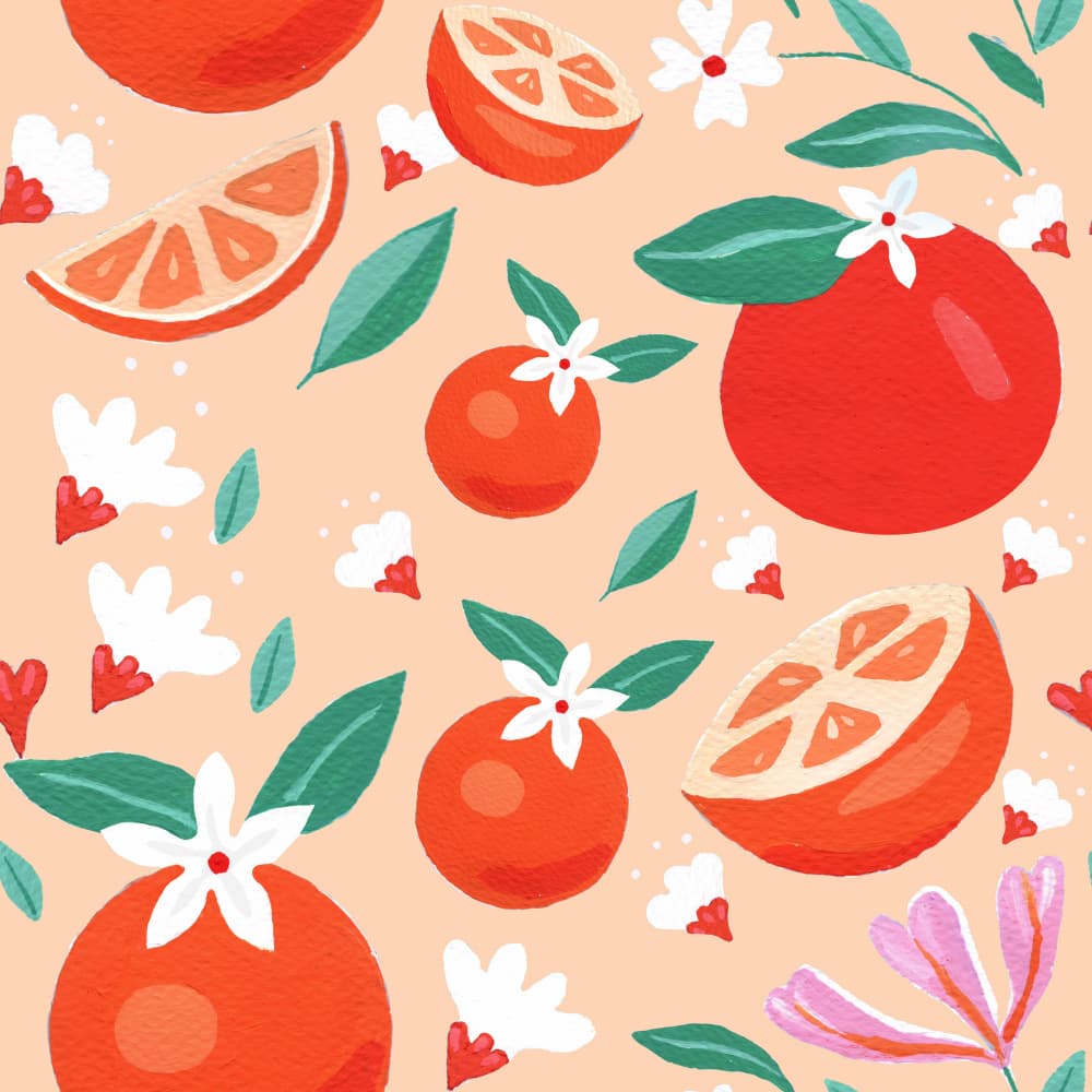 Citrus Pattern by Petra Lizde — canvas wall art