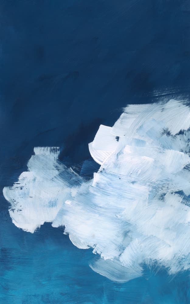 Dreamy Blue Clouds by Bronwyn Baker — canvas wall art