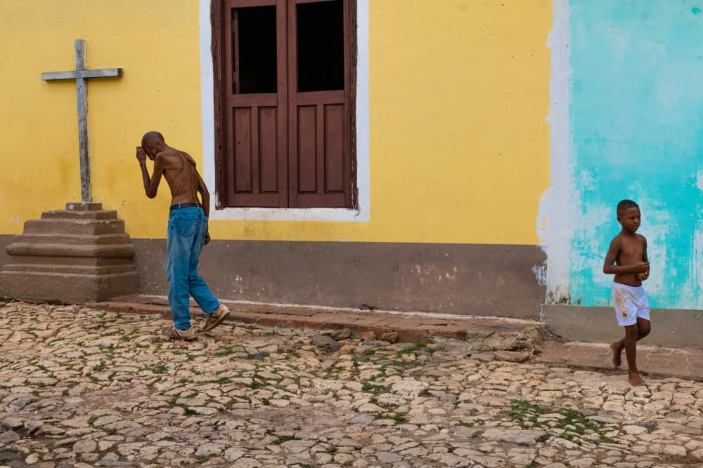 Colorful Street Man Boy by Ali Khataw — canvas wall art