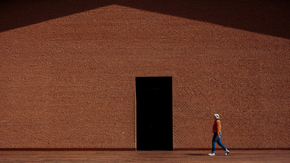 Architectural Shadow Doorway by Martin Steeb — canvas wall art