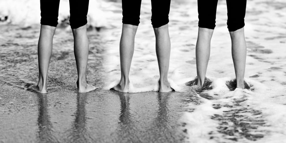 Barefoot On The Beach by Leif Løndal — canvas wall art