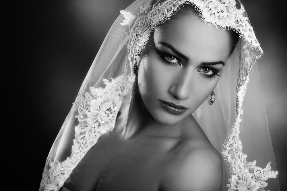 Dramatic Bridal Beauty by Peppe Tambè — canvas wall art