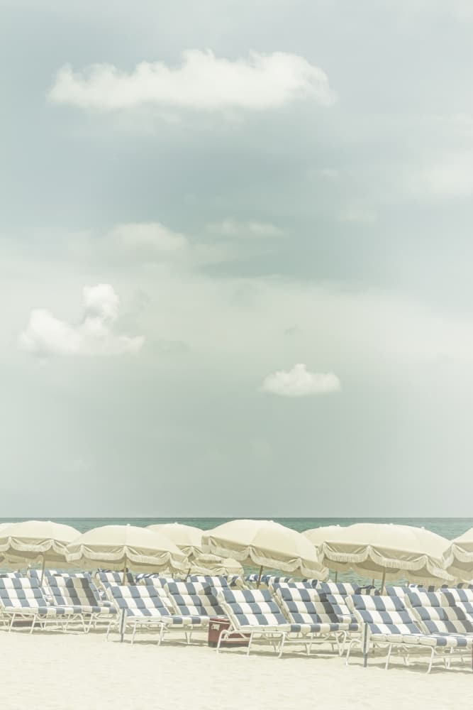 Serene Beach Umbrellas by Melanie Viola — canvas wall art
