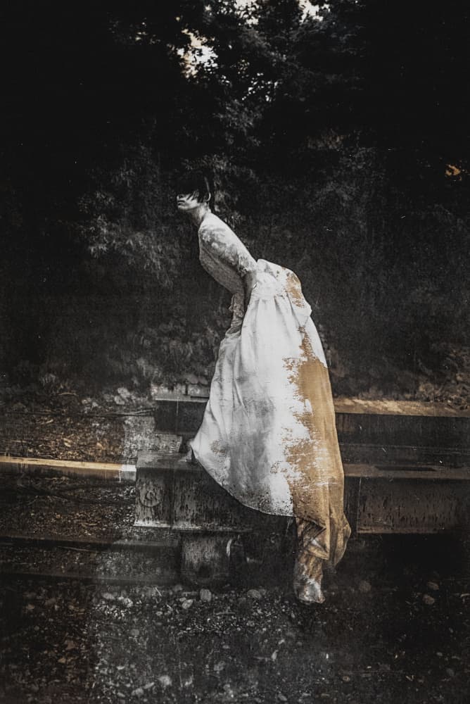 Haunting Figure Dark Woods by Kurosaki Sangan — canvas wall art