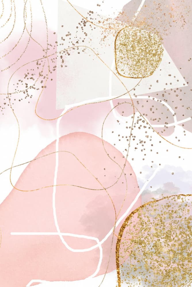 Golden Blush Abstract by Sally Ann Moss — canvas wall art